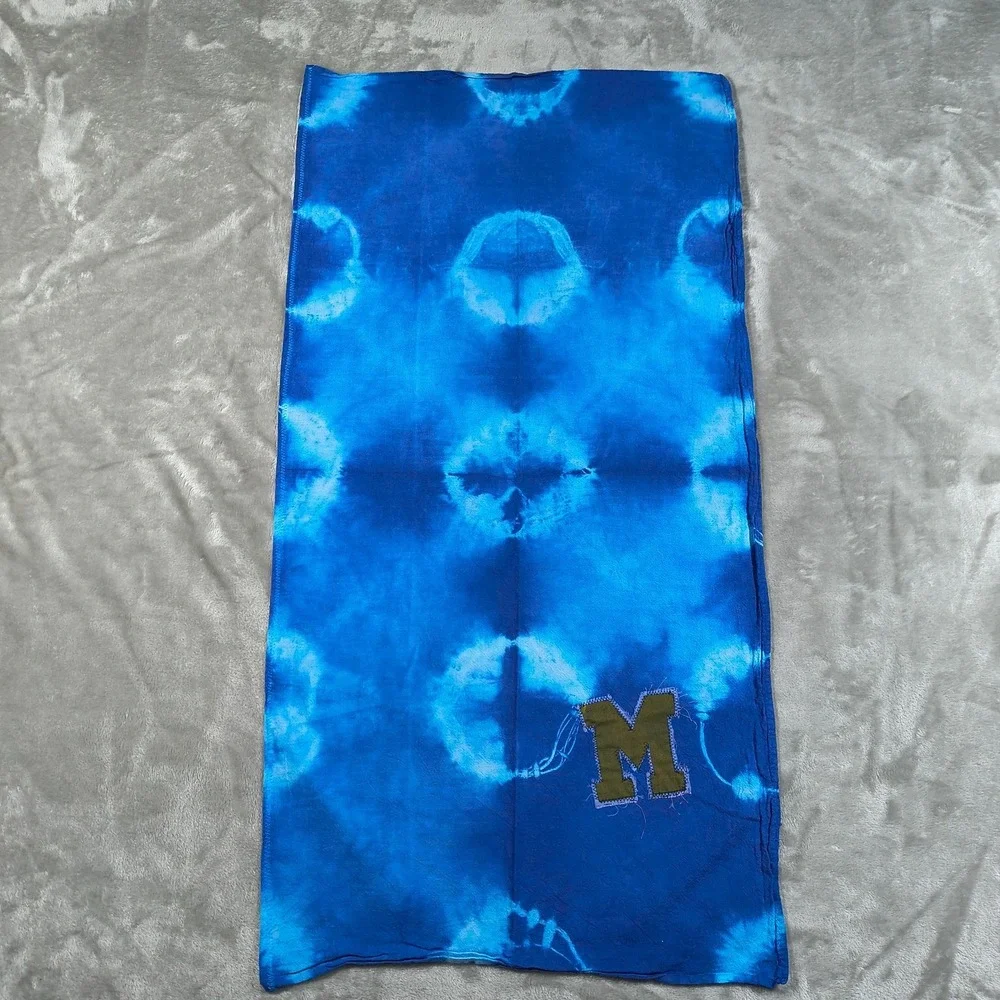 Shibori Tea Towel Set 2 Tie Dye Dish Cloth Cotton Upcycled Sustainable Handmade